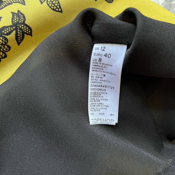 TopShop Yellow Lace Placement Twist Dress - Picture 10 of 11